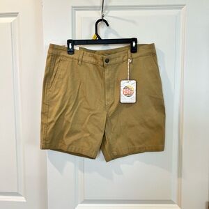 NWT C&C California Men's Khaki Flat Front Shorts